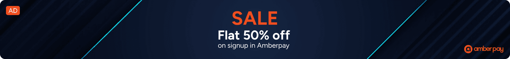 Amber News — Flat 50% off on signup in Amberpay